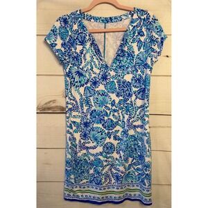 Lilly Pulitzer Sophie Dress Sea Salt Blue Catch and Release Shift Small